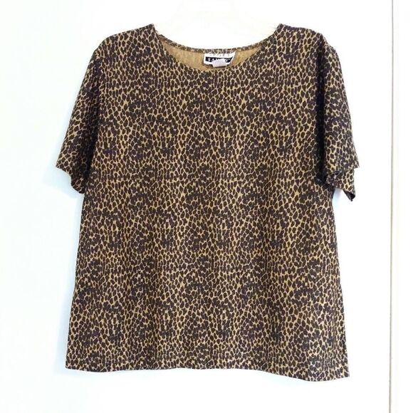 Vintage Metallic Cheeta Print Tshirt - Picture 1 of 5